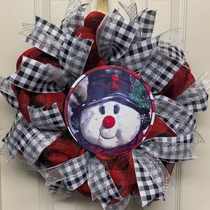 Snowman Christmas wreath